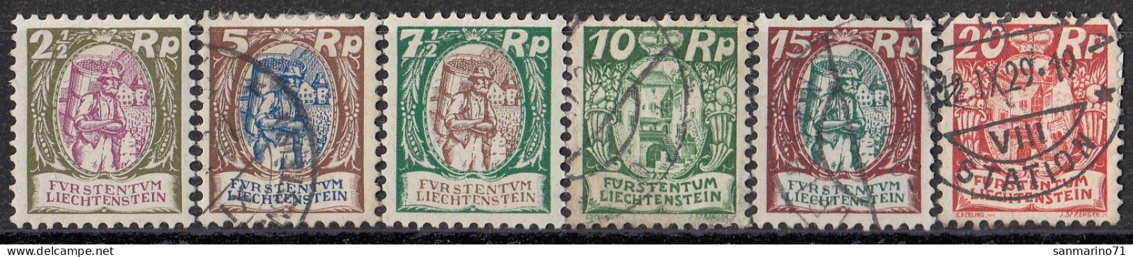 LIECHTENSTEIN 65-70,used,hinged - Agriculture