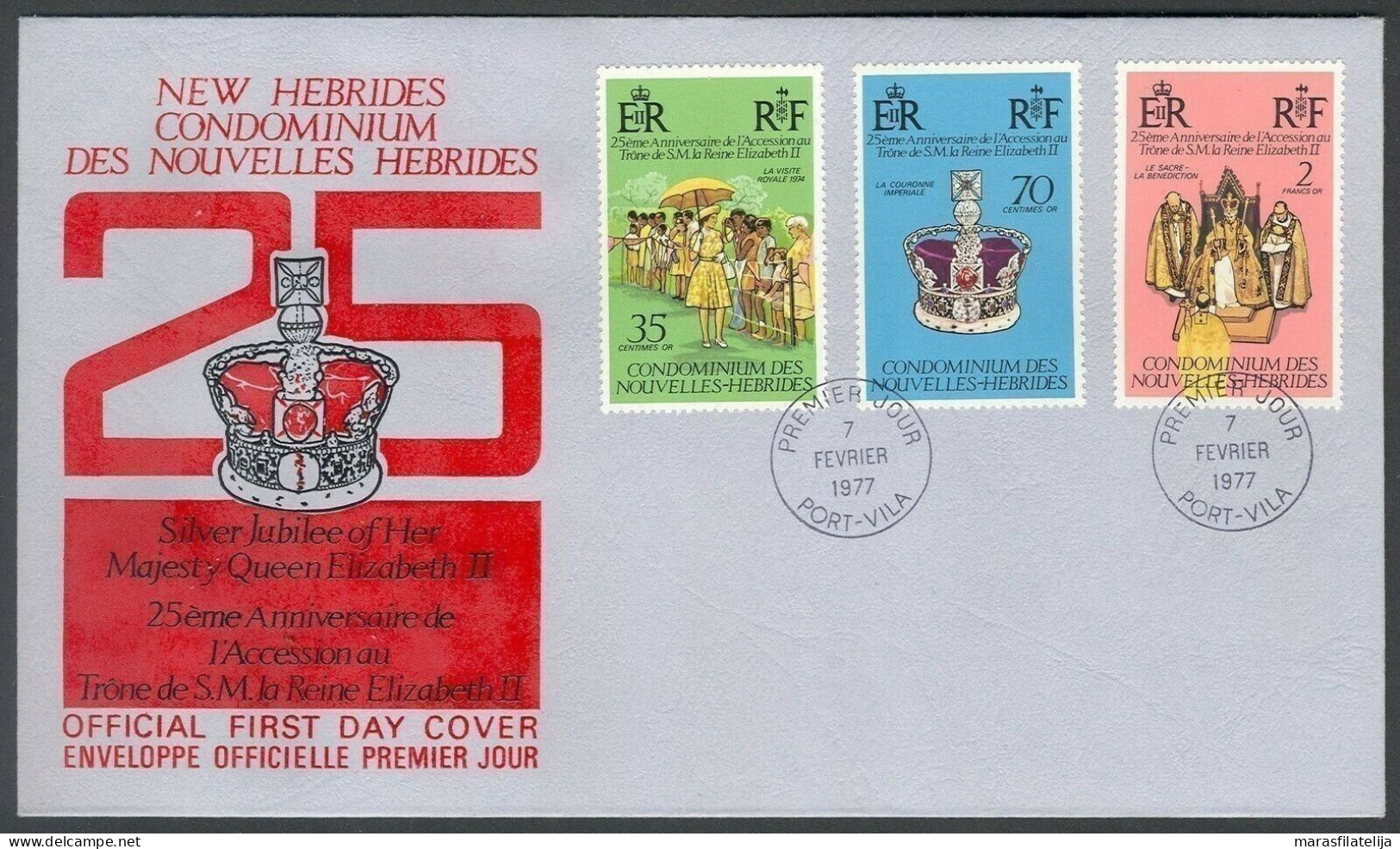 Condominium Des Nouvelles-Hibrides 1977, Queen Elisabeth, Silver Jubilee, FDC - Sonstige & Ohne Zuordnung