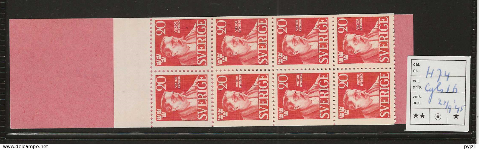 1945 MNH Sweden Booklet Facit H74 Cyls 1h Postfris** - 1904-50