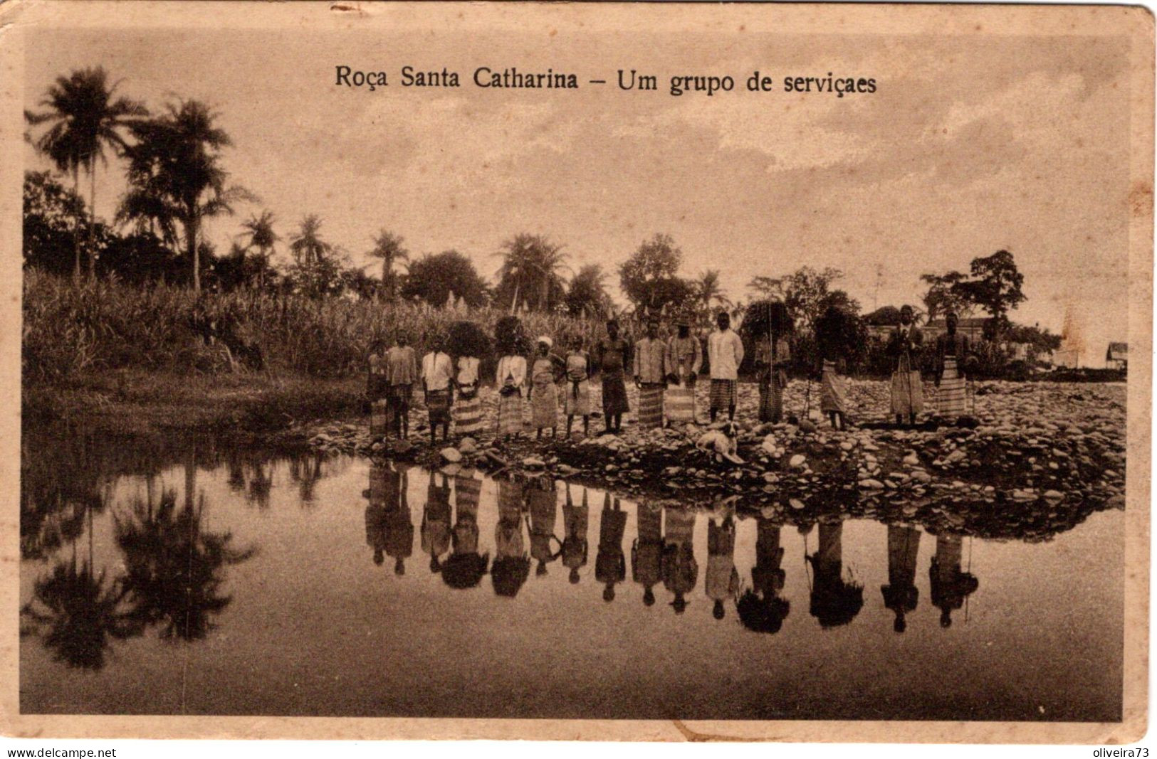 S.  SÃO TOMÉ - Roça Santa Catharina - Um Grupo De Serviçais - Sao Tome Et Principe