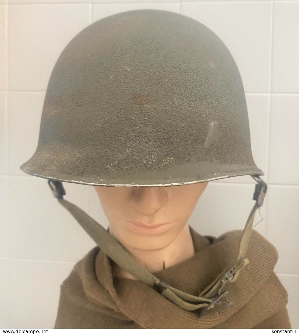 US ARMY M1 HELMET SHELL SAND PAINTED Original. - Casques & Coiffures