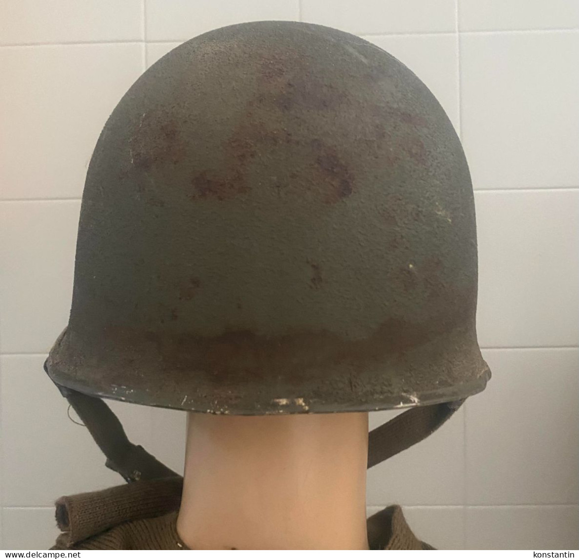 US ARMY M1 HELMET SHELL SAND PAINTED original.