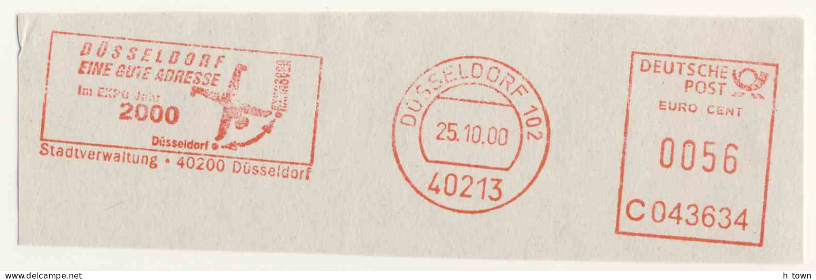 621  Exposition Universelle De 2000, Hanovre –  World's Fair EXPO 2000 Hannover. Düsseldorf Meter Stamp - 2000 – Hanover (Germany)