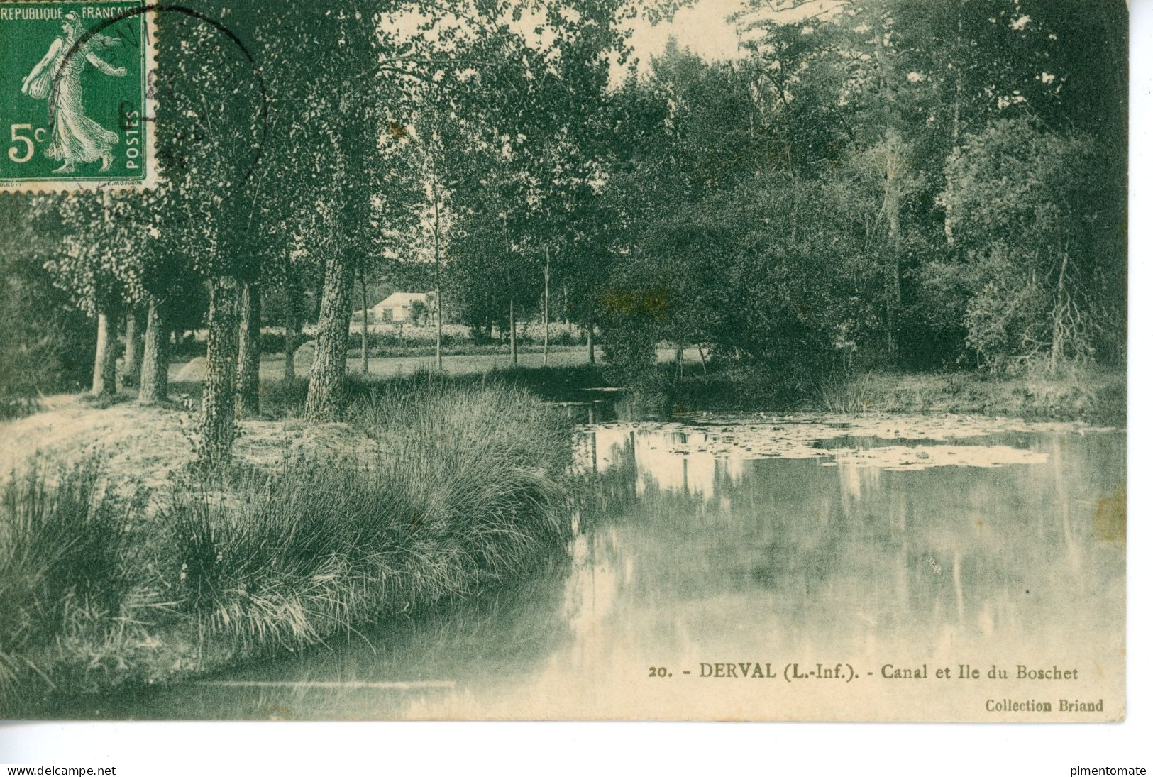 DERVAL CANAL ET ILE DU BOSCHET 1913 - Derval
