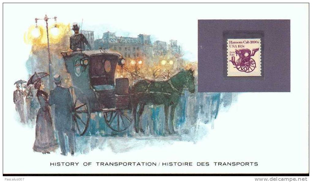 A00031 - Carte Souvenir - History Of Transportation - Histoire Des Transports - Le Hansom Cab - Diligences