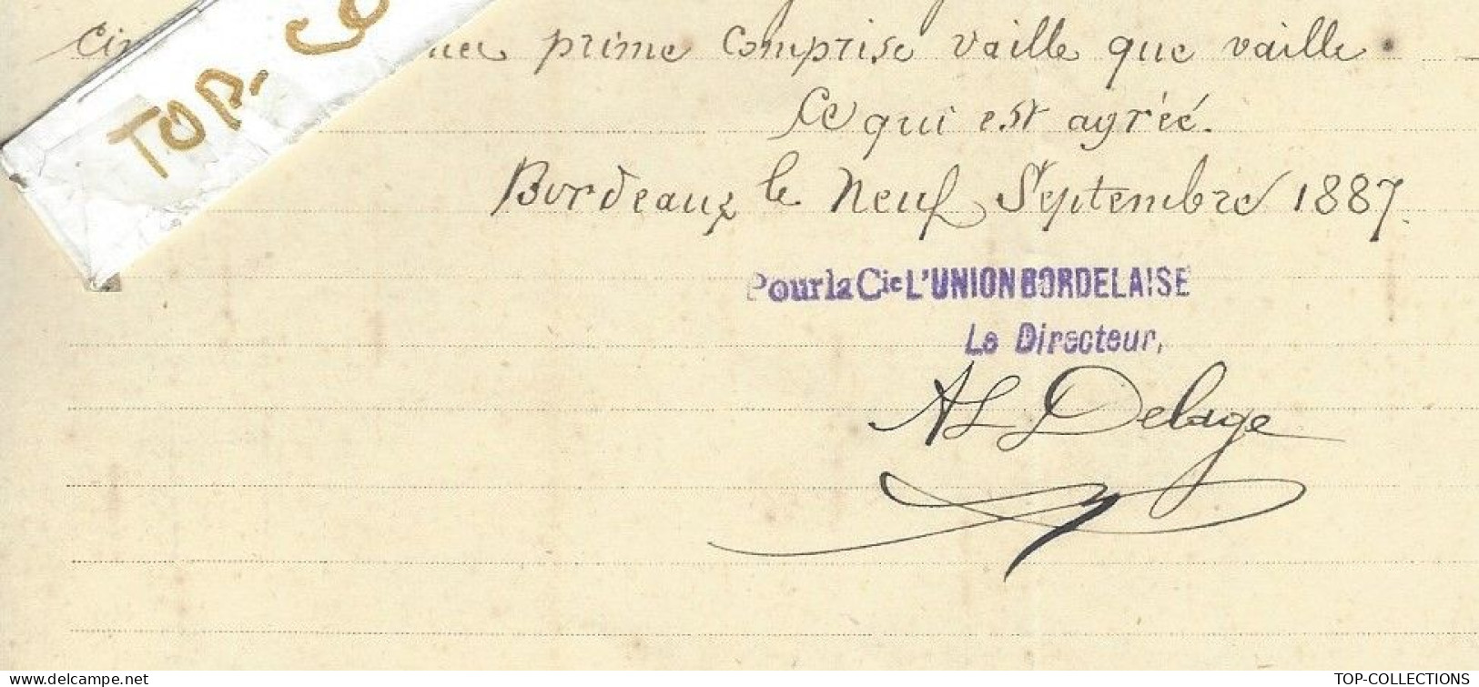 1887 NAVIGATION ASSURANCES MARITIMES Bordeaux St Nazaire  Londres =>   Martinique   Cayenne  Guyane  Besse Cabrol - 1800 – 1899