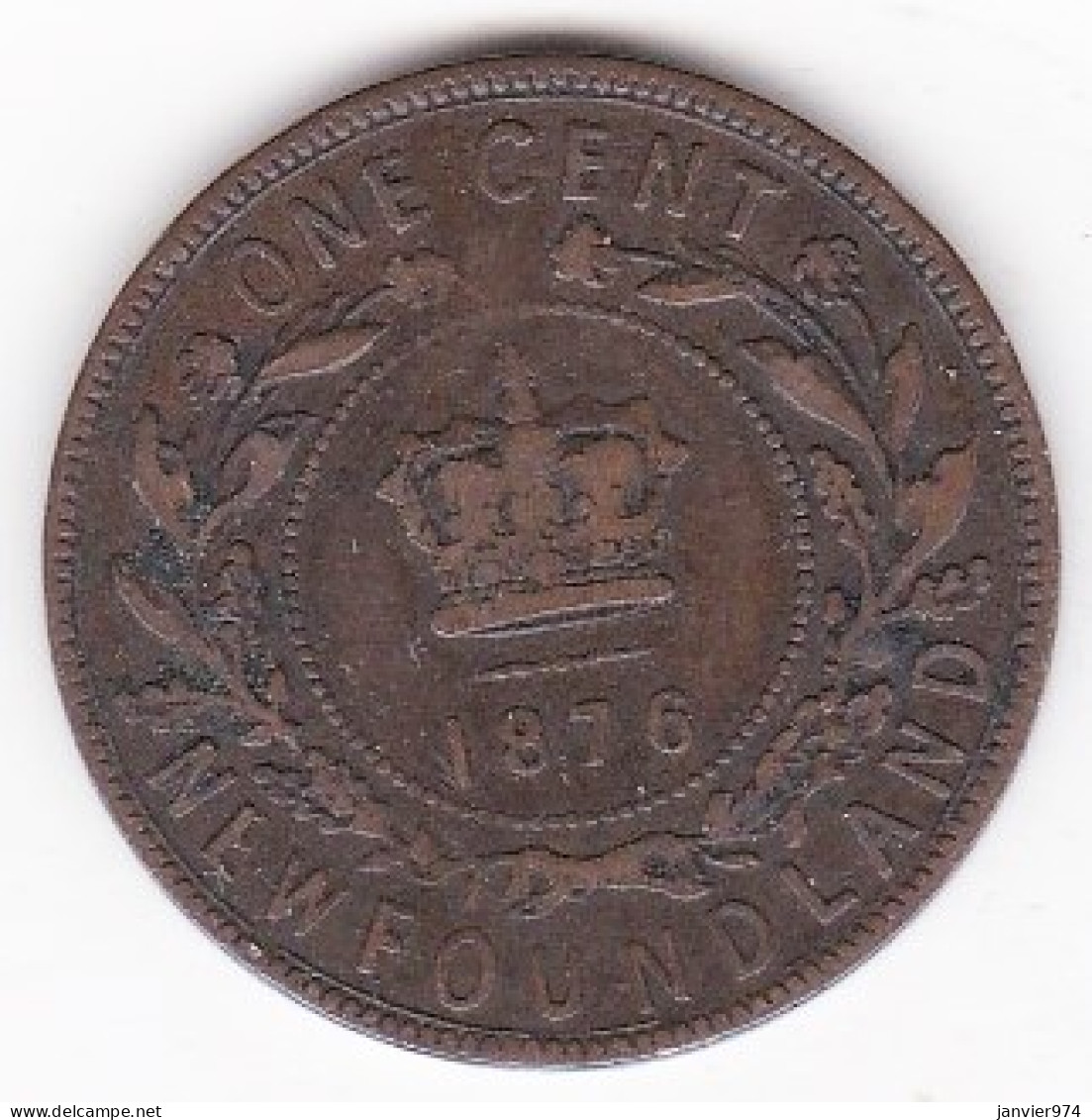 Canada. Terre-Neuve / Newfoundland 1 Cent 1876 H. Victoria, En Bronze , KM# 7 - Canada