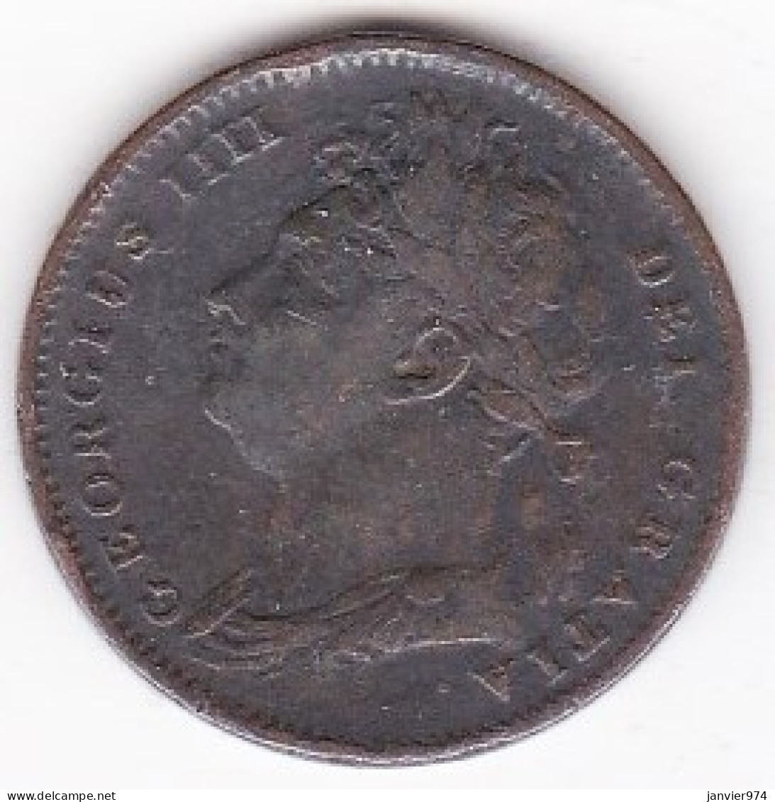 Grande-Bretagne. 1 Farthing 1825 . George IIII . En Cuivre, KM# 677 - B. 1 Farthing