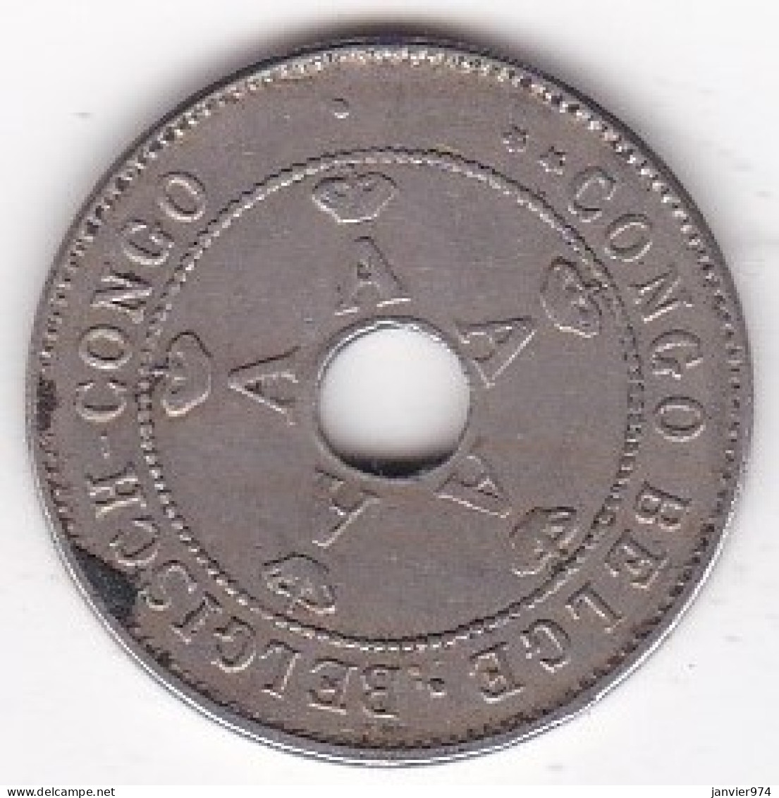 Congo Belge, 10 Centimes 1911, En Cupro Nickel, KM# 18 - 1910-1934: Albert I