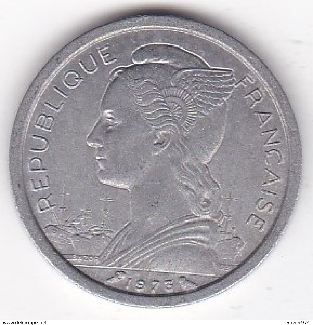 Ile De La Réunion 1 Franc 1973, En Aluminium , Lec# 59 - Réunion