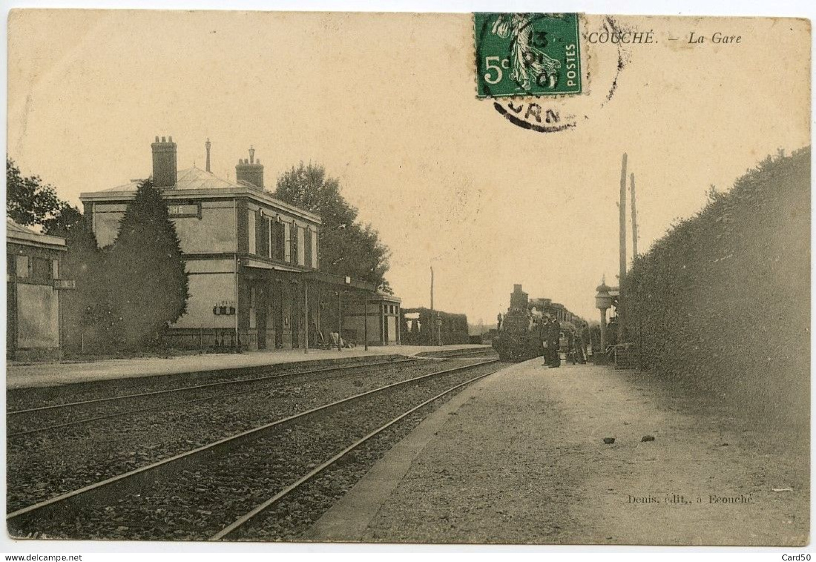 Ecouché - La Gare - Denis écouché 1907 - Rare - Ecouche