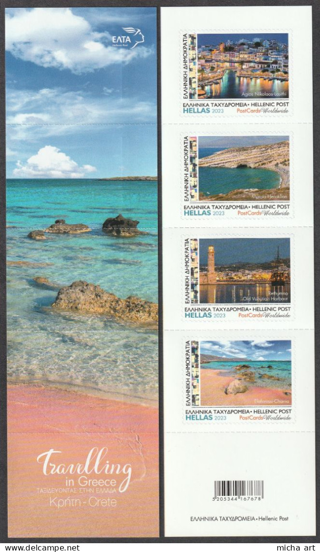 Greece 2023 Travelling In Greece - Crete Self-Adhesive Minisheet - Blocs-feuillets