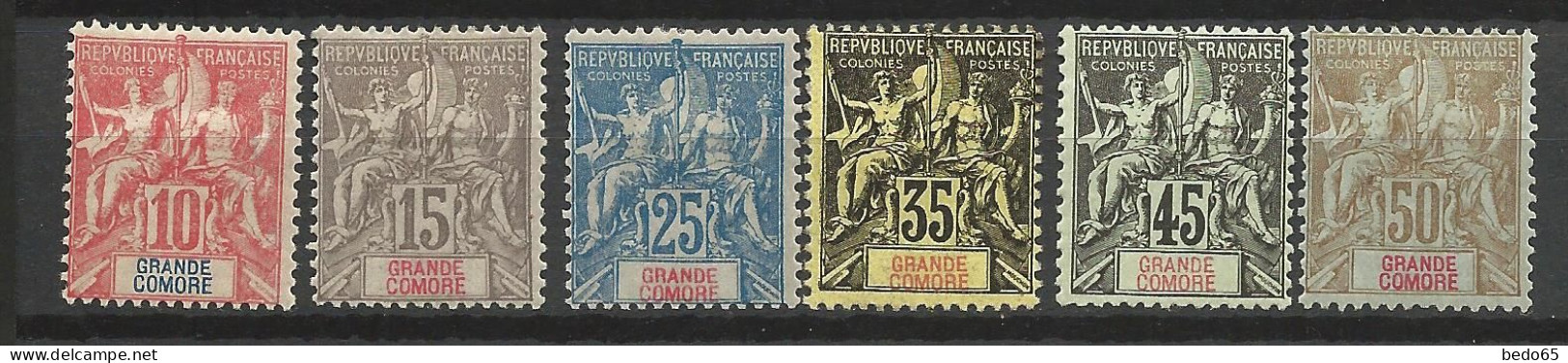 GRANDE COMORE Série Complète N° 4 à 19 NEUF* AVEC OU TRACE DE CHARNIERE  / Hinge  / MH - Unused Stamps