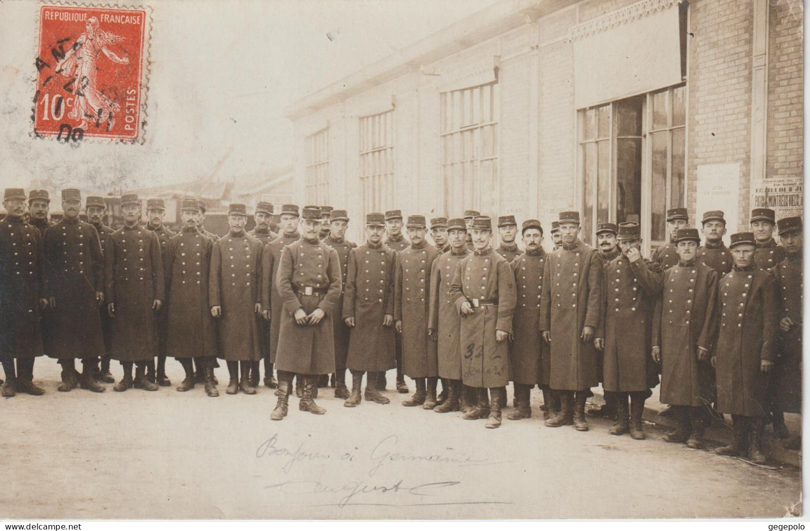 NANCY - Les Militaires Du 37ème Régiment D'Infanterie Posant En 1909 ( Carte Photo ) - Nancy