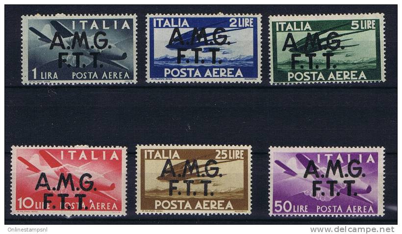 Italy: Triest Zone A Airmail , Mi 18 - 23 MH/* - Mint/hinged