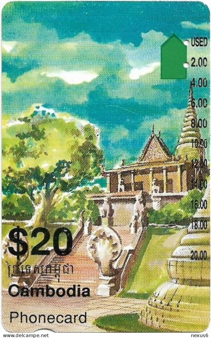 Cambodia - Telstra - Anritsu - Old Palace (I951814a), 1995, 20$, 110.000ex, Used - Cambodja