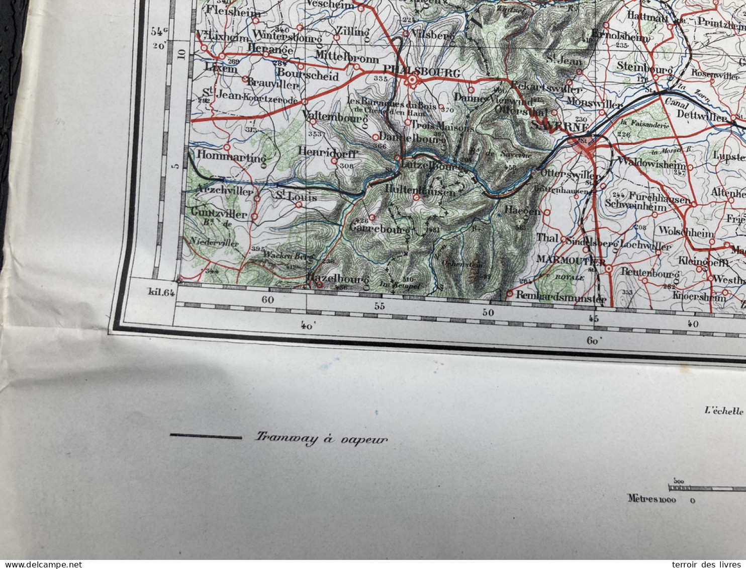 Carte état Major Années 1880 SAVERNE WISSEMBOURG 46x55cm  ROPPEVILLER LIEDERSCHIEDT  HASPELSCHIEDT  HANVILLER  BOUSSEVIL - Cartes Géographiques