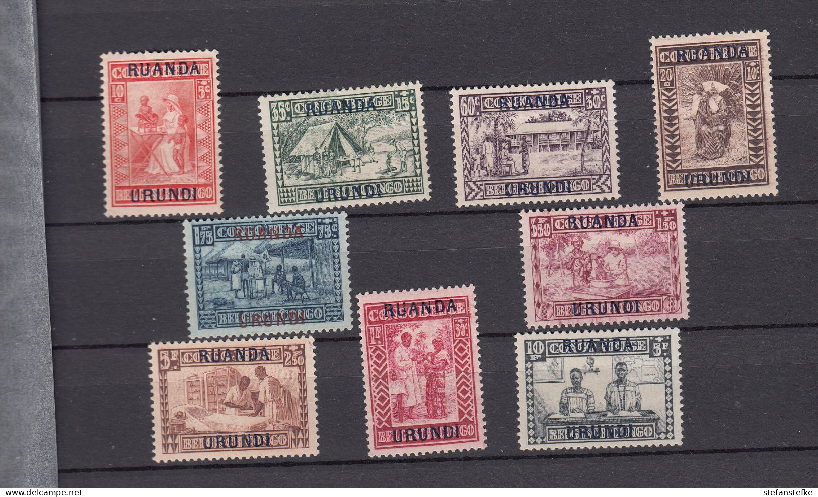 Ruanda - Urundi  Ocb Nr:  81 - 89 * MH (zie Scan) - Unused Stamps