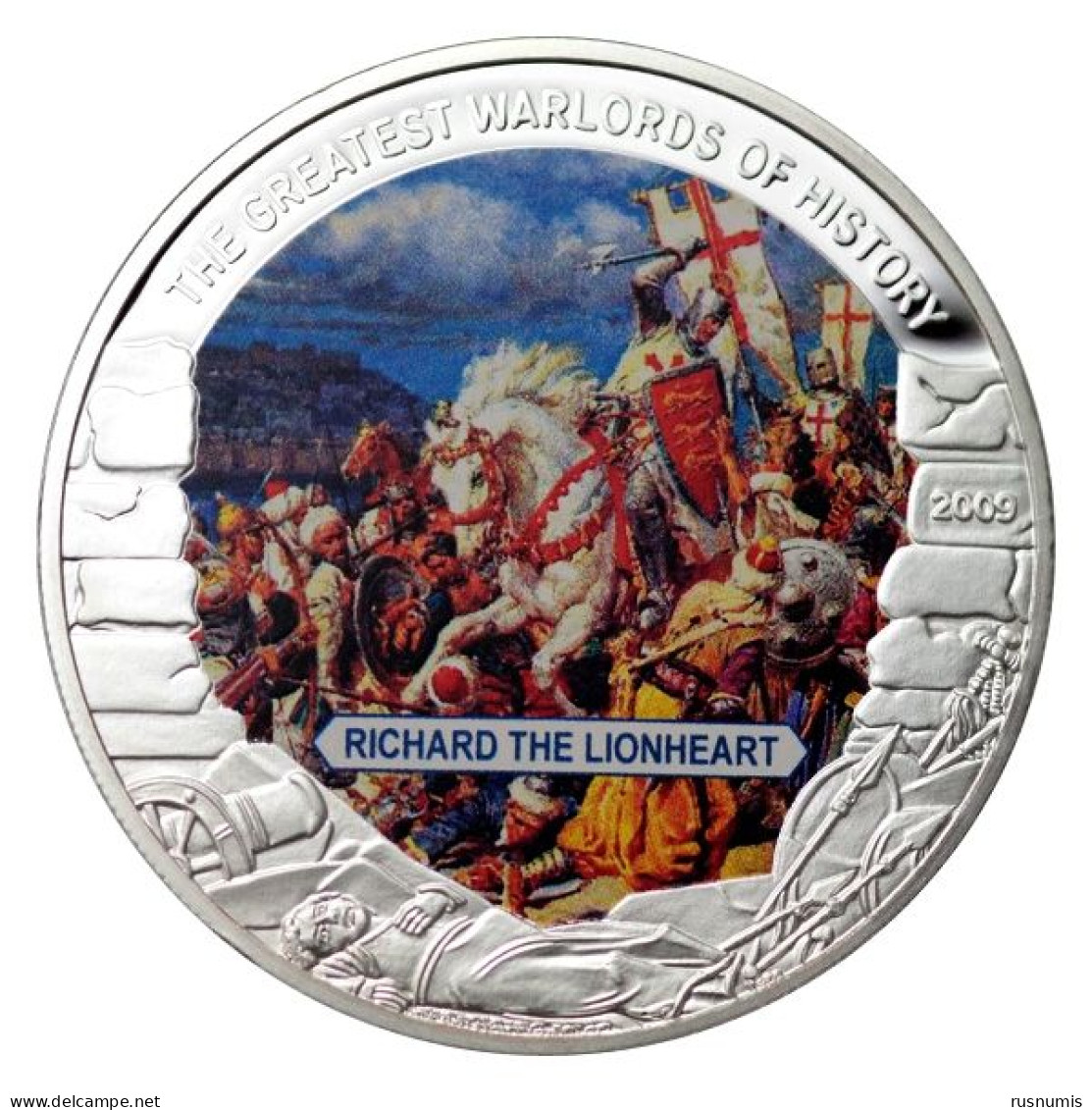 LIBERIA 5 $ GREATEST WARLORDS OF HISTORY - RICHARD THE LIONHEART 2009 - Liberia