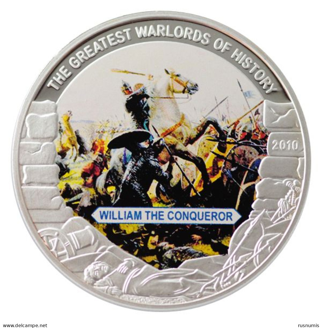 LIBERIA 5 $ GREATEST WARLORDS OF HISTORY - WILLIAM THE CONQUEROR 2010 - Liberia