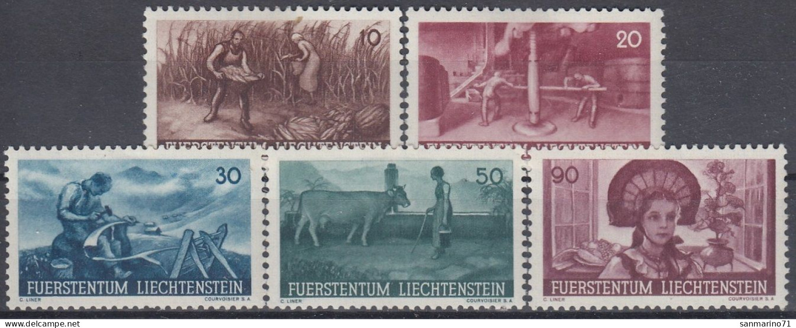 LIECHTENSTEIN 192-196,unused,hinged - Agriculture