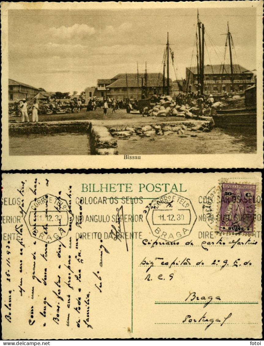 1930 OLD POSTCARD BISSAU  AFRICA CARTE POSTALE GUINE STAMPED TIMBRE - Guinea Bissau