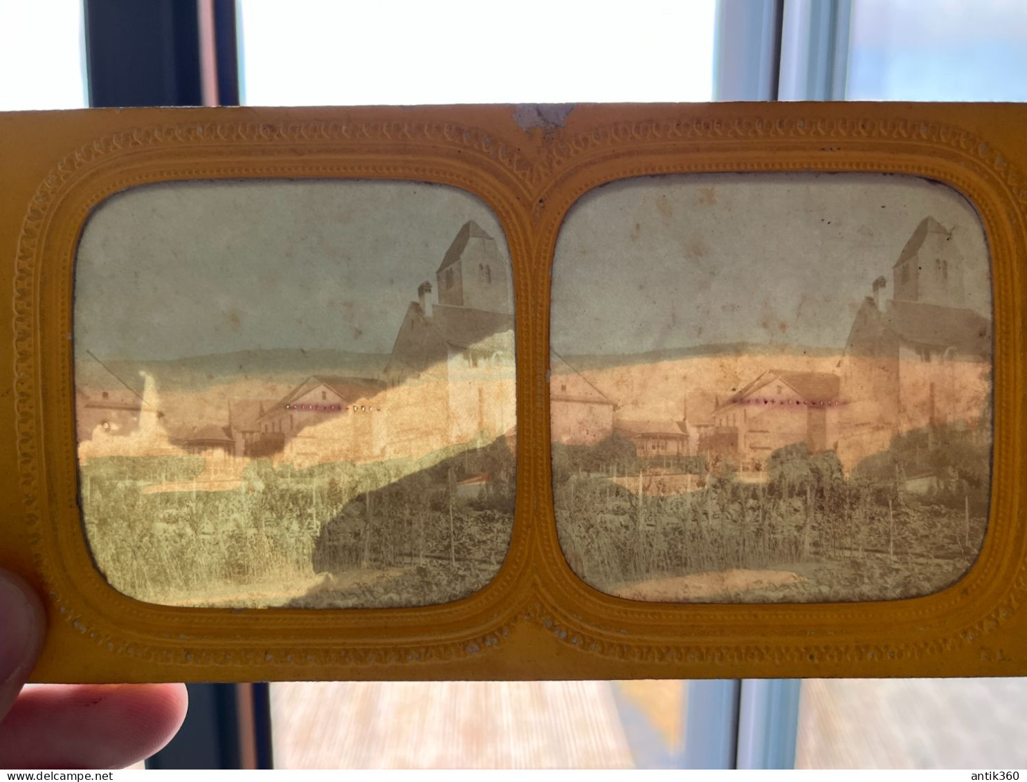 Photographie Ancienne Vue Stéréoscopique à Système Colorisée Vue Des Environs De CAPRI Italie - Stereoscopic