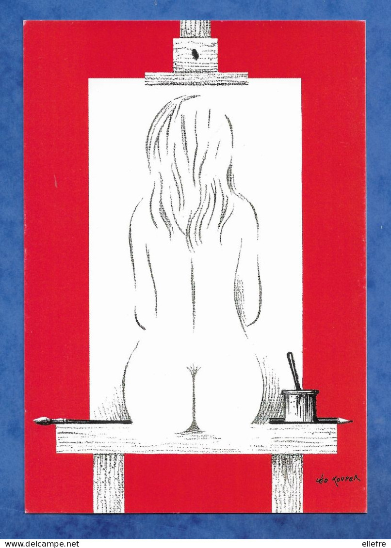 CPM ILLUSTRATEUR Leo KOUPER - Dessin De Femme Nue Tableau Humour -femme Dépassant Certaines Limites " - Kouper