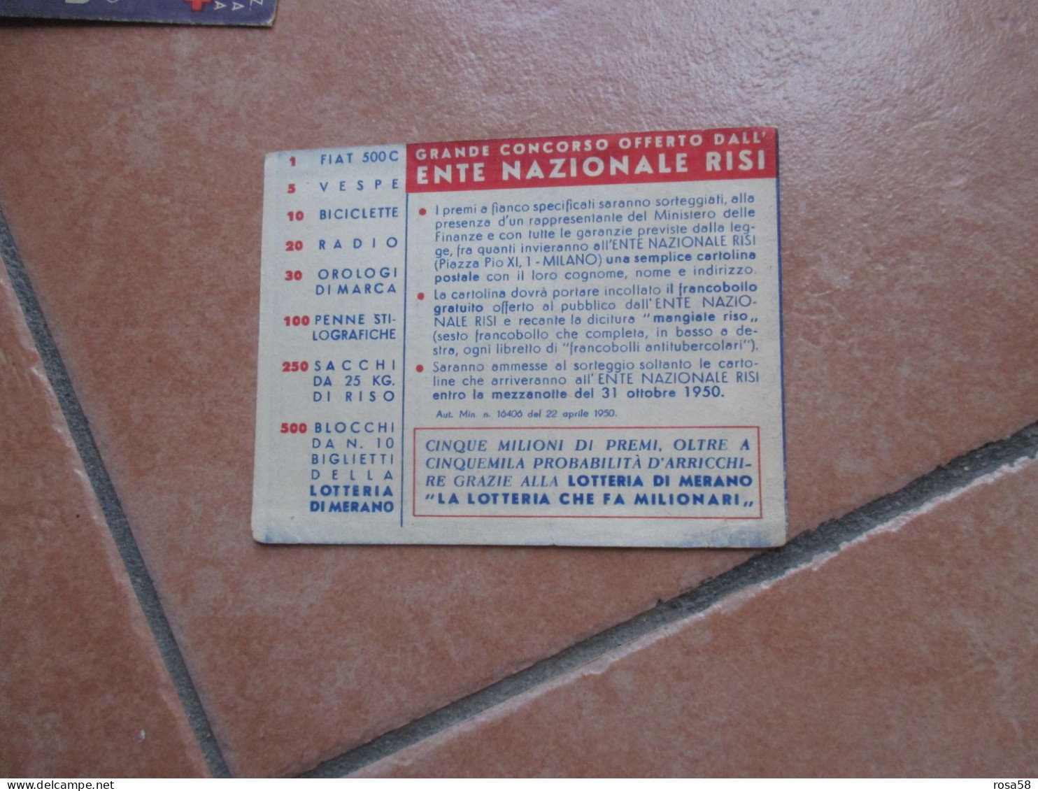 Label CHIUDILETTERA 1950 13 Campagna Nazionale Francobollo Antitubercolare LIBRETTO  Vuoto Solo Copertina - Fiscaux