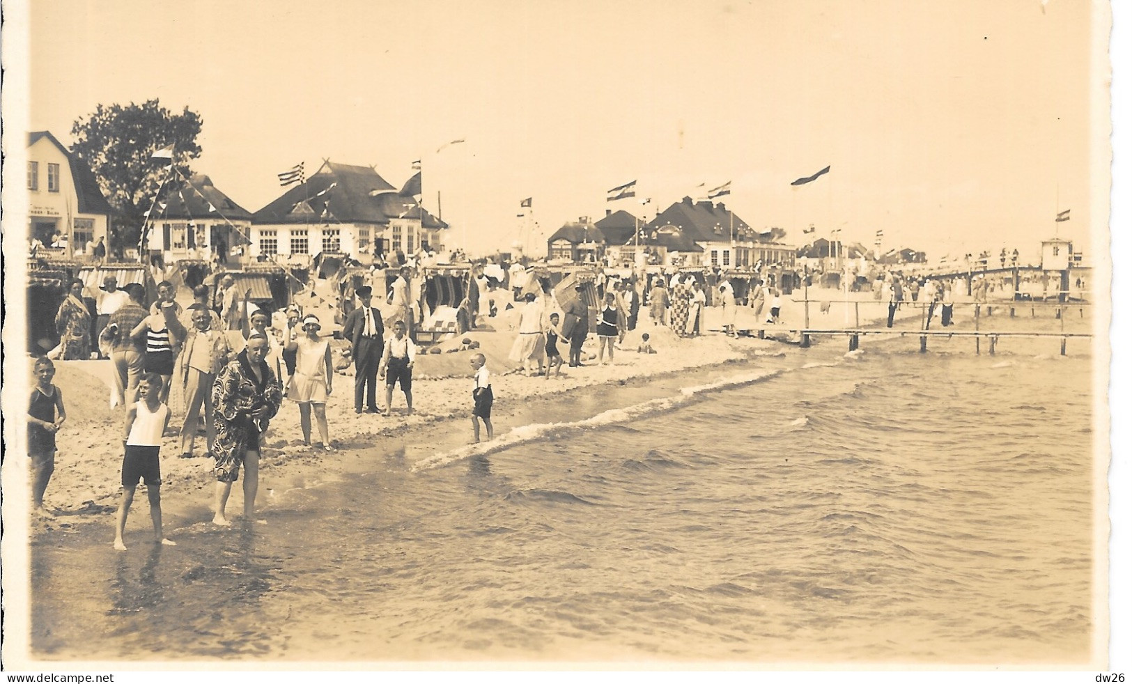 Carte-photo Ostseebad Kellenhusen In Holstein (Oldenburg, Mer Baltique) Plage De Dahme - 1930 Environ - Oldenburg (Holstein)