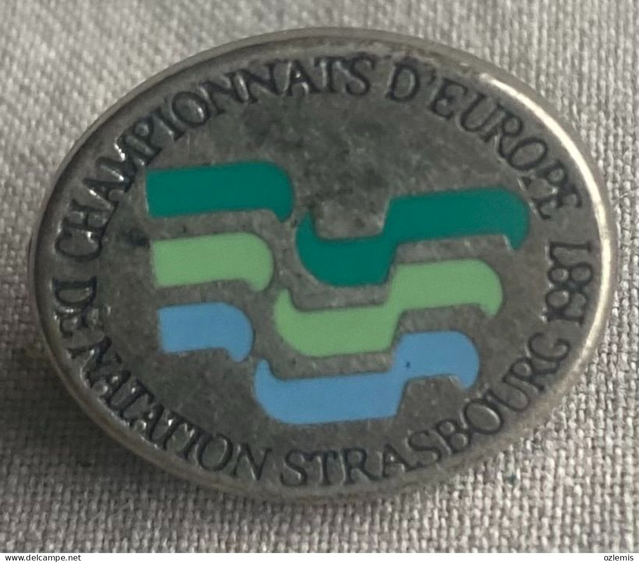 BELGIUM ,CHAMPIONNATS D'EUROPE DE NATATION STRASBOURG 1987, BADGE - Ginnastica