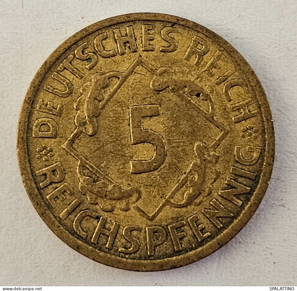 DEUTSCHES REICH- 5 REICHSPFENNIG 1925. E - 5 Rentenpfennig & 5 Reichspfennig