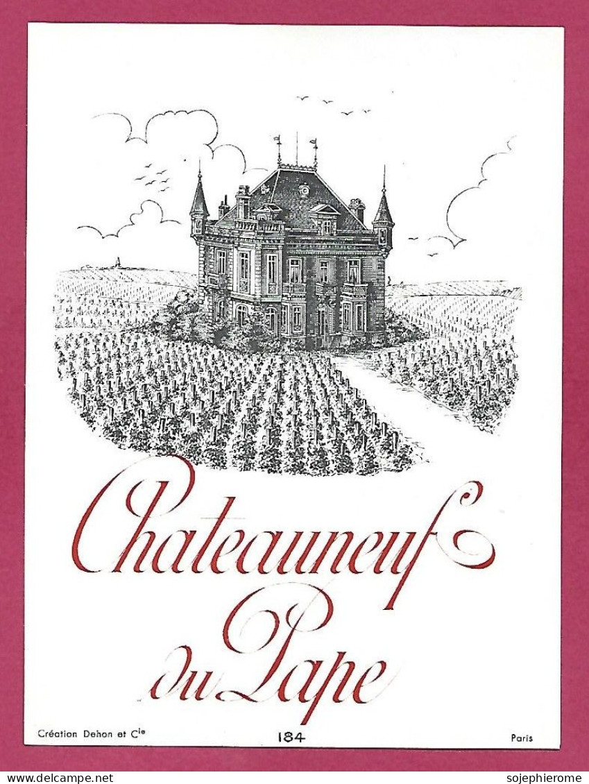 étiquette De Vin Chateauneuf Du Pape Château - Châteaux