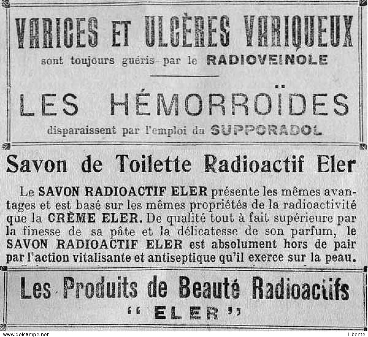 Radioveinol Supporadol Savon Radioactif Eler Produits Beauté (Photo) - Objets