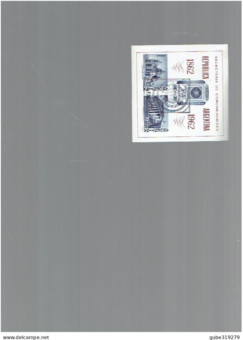 ARGENTINA 1961 - SOUVENIR SHEET 100 YEARS 1862-1962 SECRETARIA COMINICACIONES  W 3 ST OF 3+3-2+2-10-10 PESOS -5 IMPERFOR - Blocs-feuillets