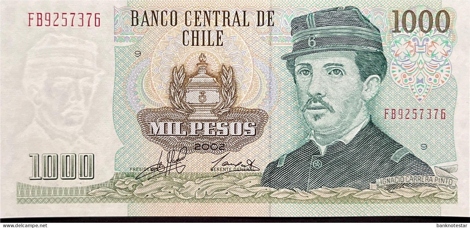Chile 1.000 Pesos, P-154f (2002) - UNC - Cile