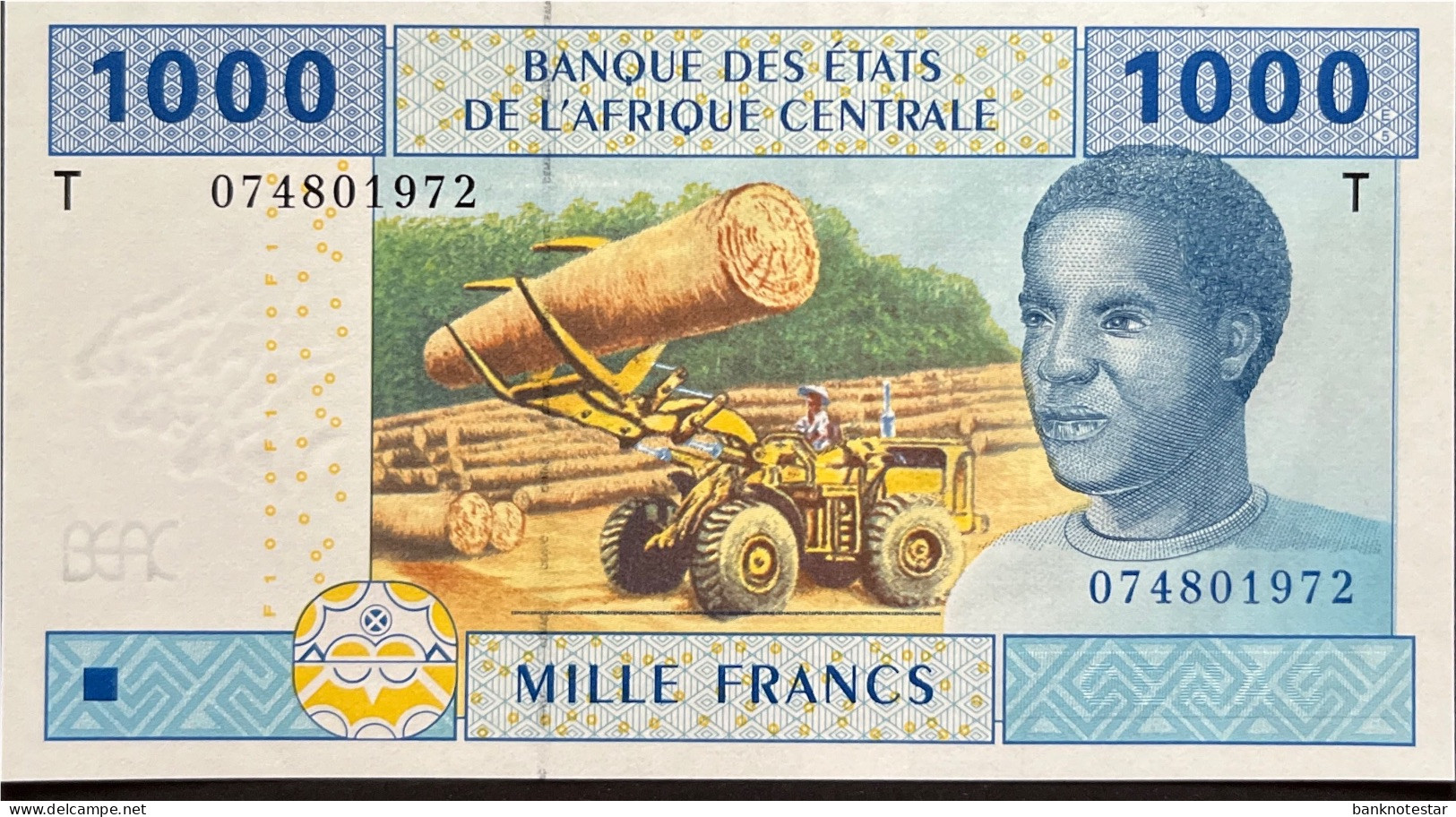 Central African States 1.000 Francs, P-107Ta (2002) - UNC - Congo Issue - Central African States