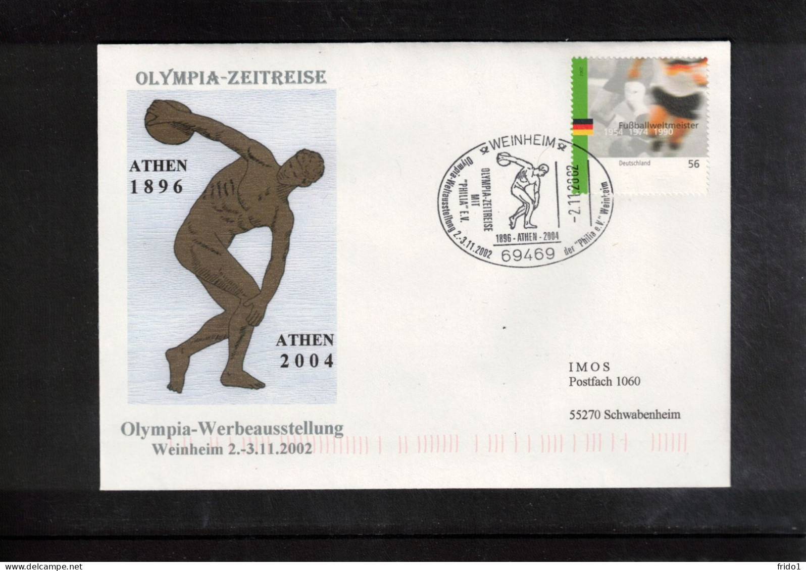 Germany / Deutschland 2002 Olympic Games Athens - Olympic Games Athens 1896 Interesting Cover - Summer 2004: Athens