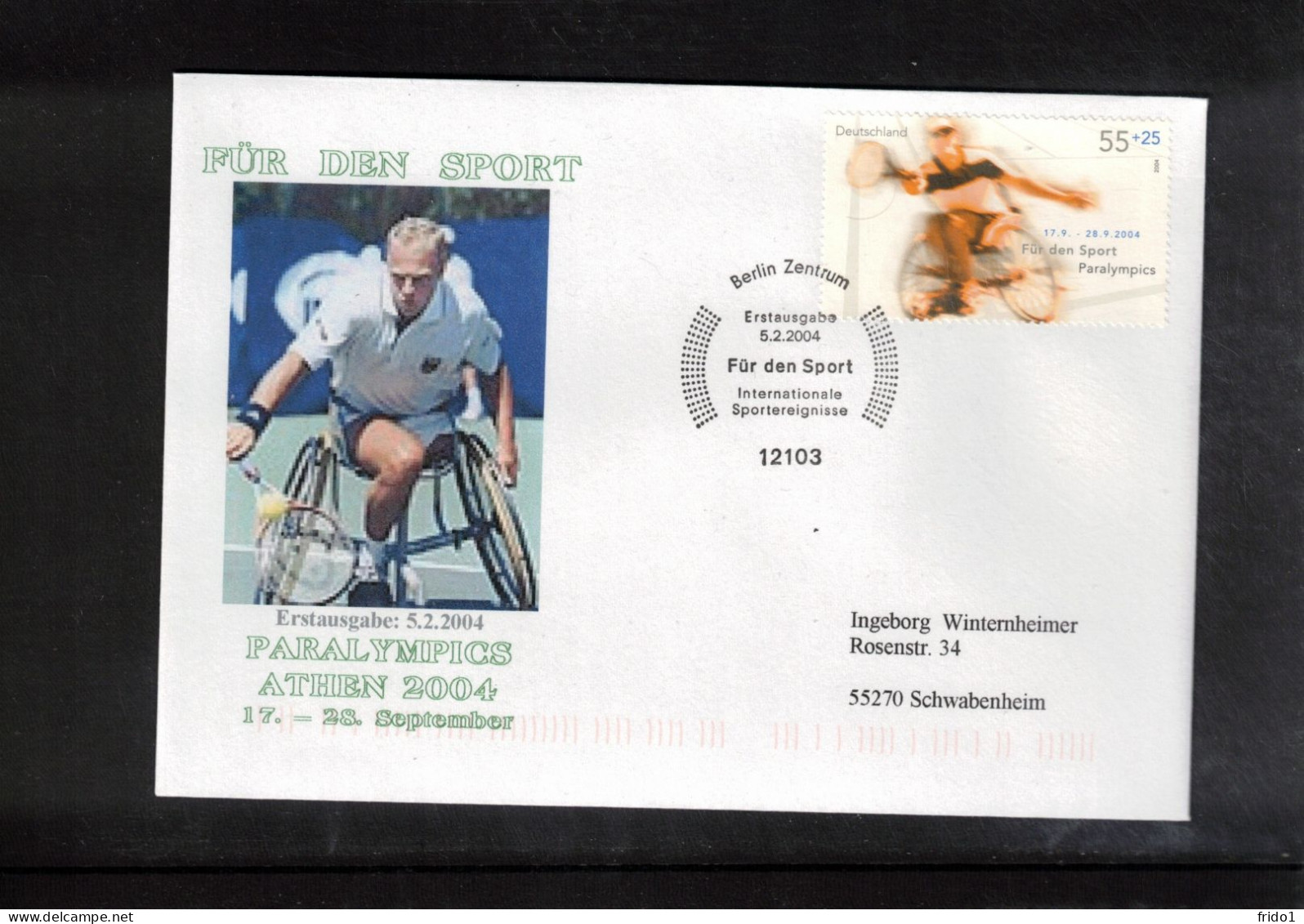 Germany / Deutschland 2004 Paralympic Games Athens Interesting Cover - Sommer 2004: Athen - Paralympics