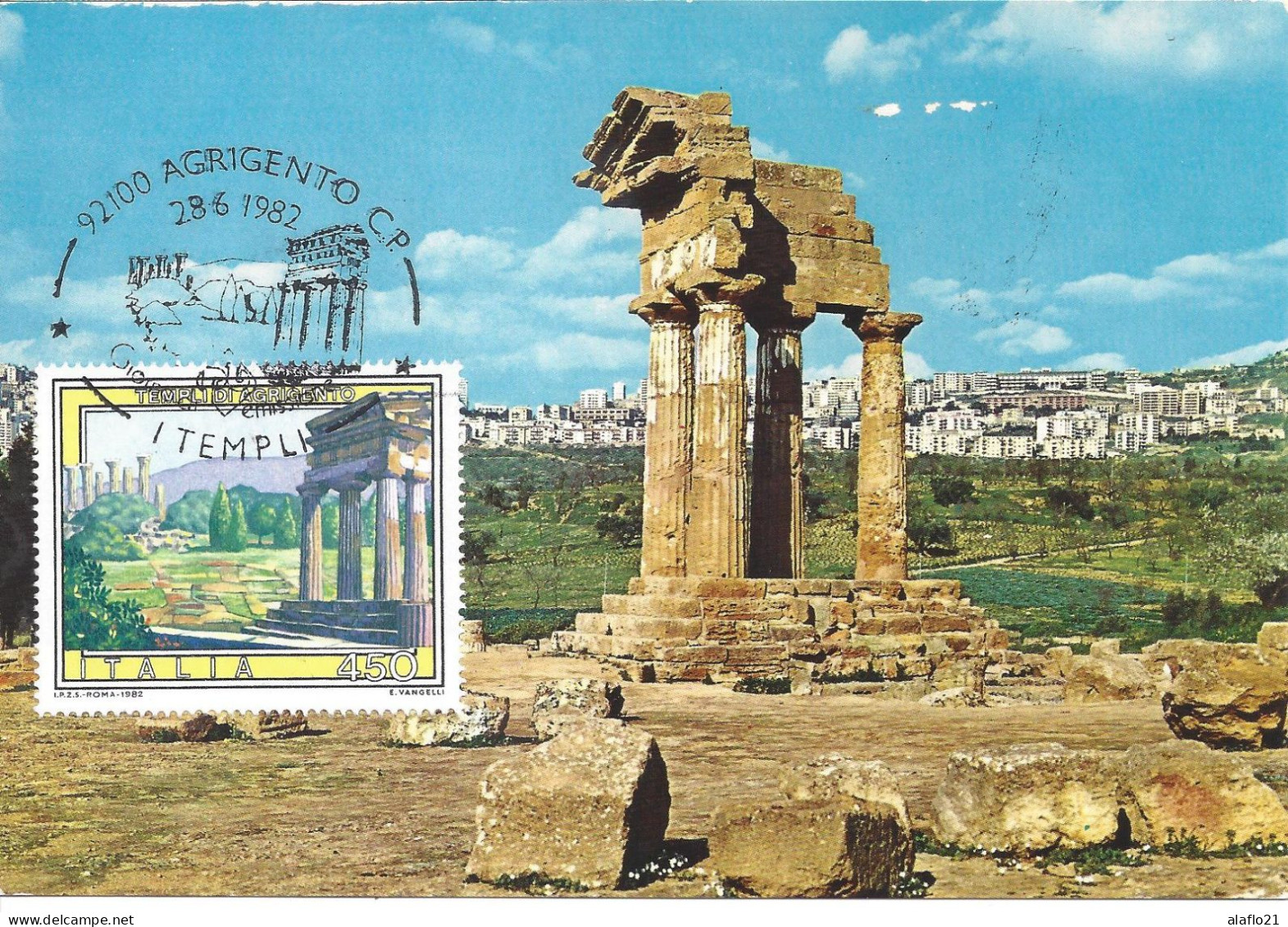 ITALIE - CARTE MAXIMUM - Yvert N° 1539 - TEMPLES D'AGRIGENTO - Maximum Cards