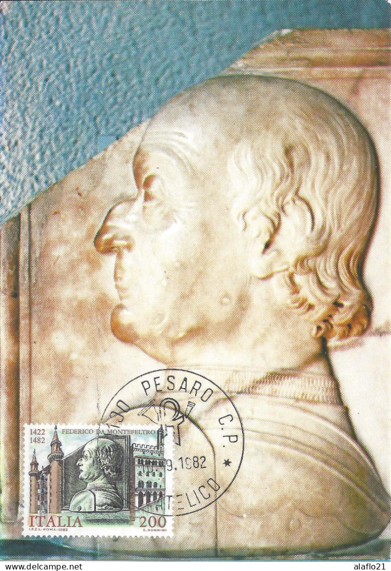 ITALIE - CARTE MAXIMUM - Yvert N° 1541 - BUSTE Du DUC FREDERICO De MONTEFELTRO - Maximumkaarten