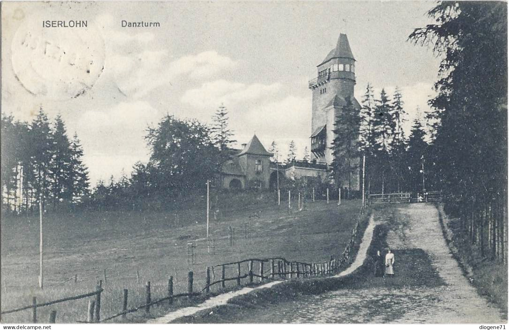 Iserlohn Danzturm 1915 Belebt Geprüft Selten - Iserlohn