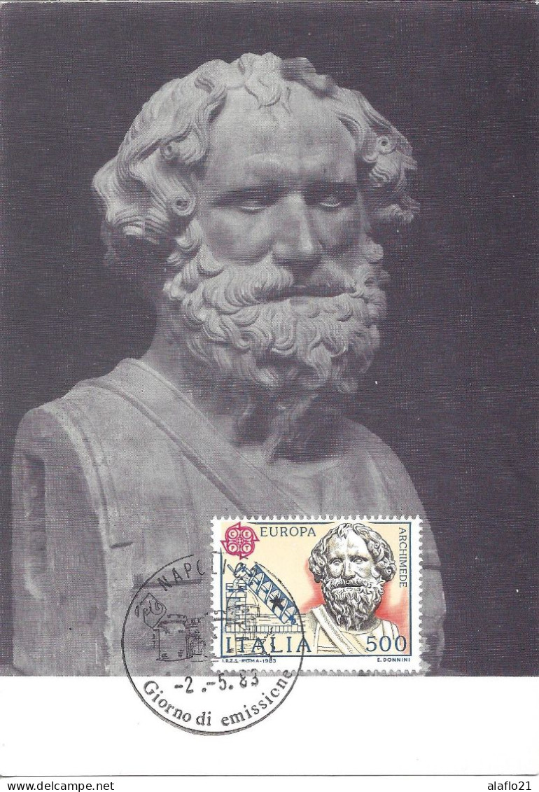 ITALIE - CARTE MAXIMUM - Yvert N° 1575 - EUROPA - BUSTE D'ARCHIMEDE - Maximum Cards