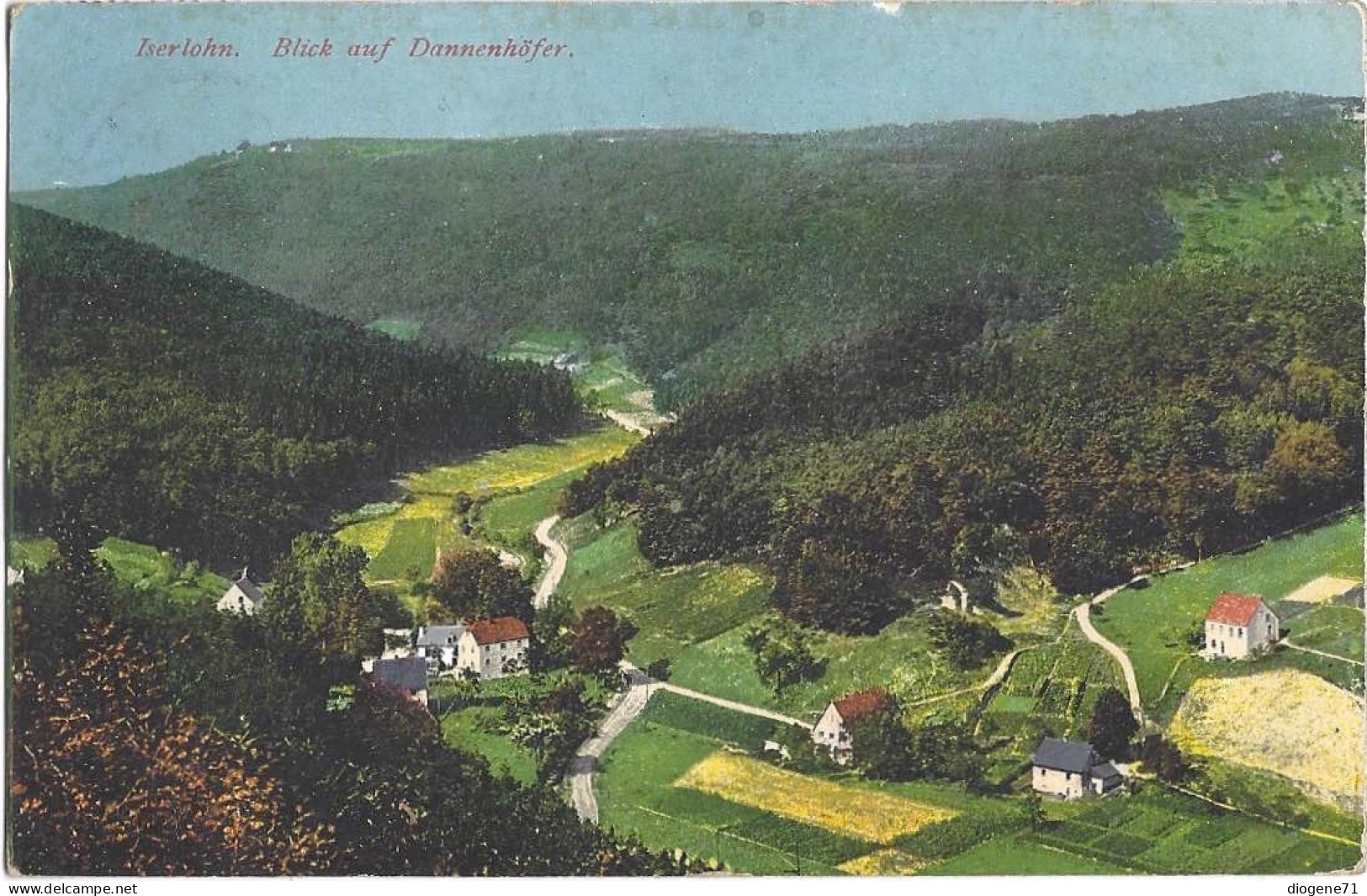 Iserlohn Blick Auf Dannenhöfer 1913 - Iserlohn