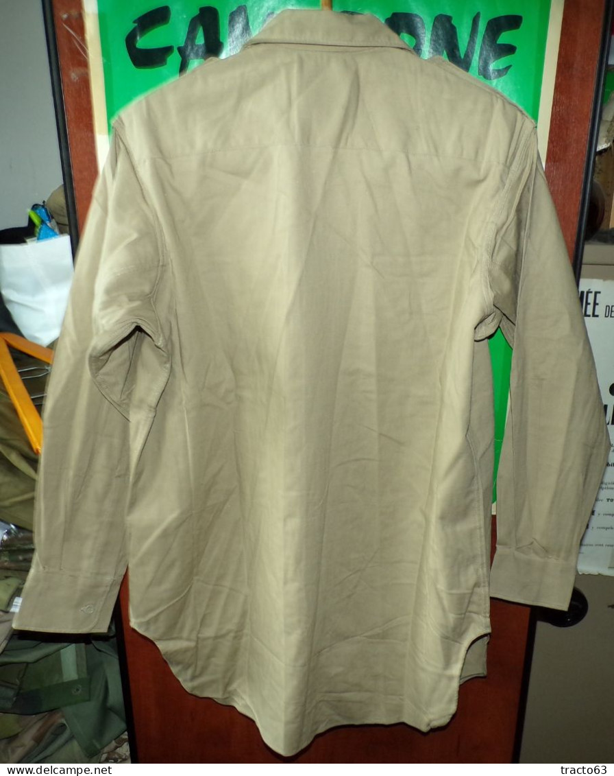 CHEMISE MILITAIRE DE L'ARMEE FRANCAISE DE 1960 GUERRE ALGERIE  ,Taille 3 C  SOIT L EN CIVIL,NEUF AVEC MANCHES LONGUES ,F - Equipement