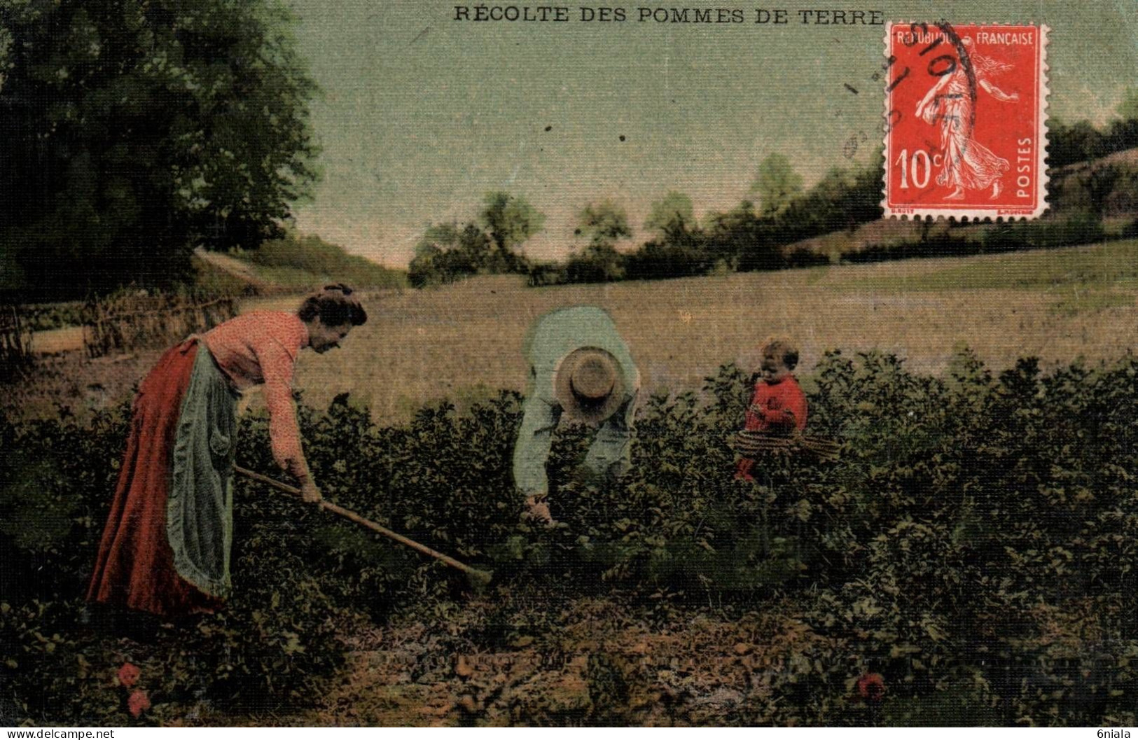 17307  RECOLTE DES POMMES DE TERRE  (2 Scans) - Landbouw