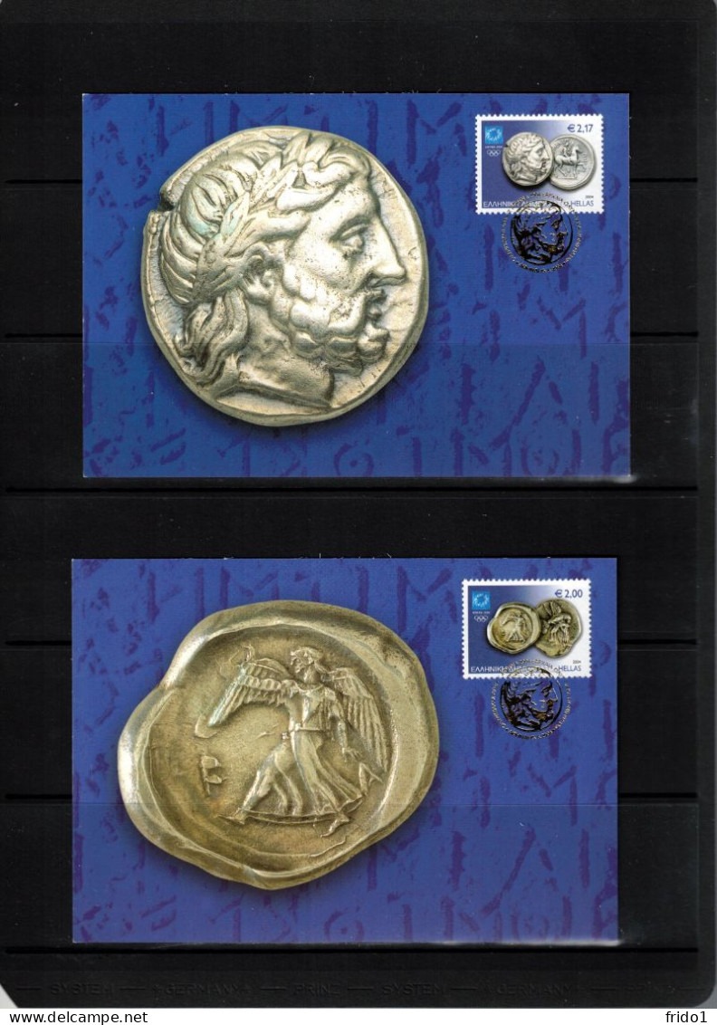 Greeece 2004 Olympic Games Athens - Greeck Coins Michel 2226-2229 Set Of 4 Maximumcards - Summer 2004: Athens