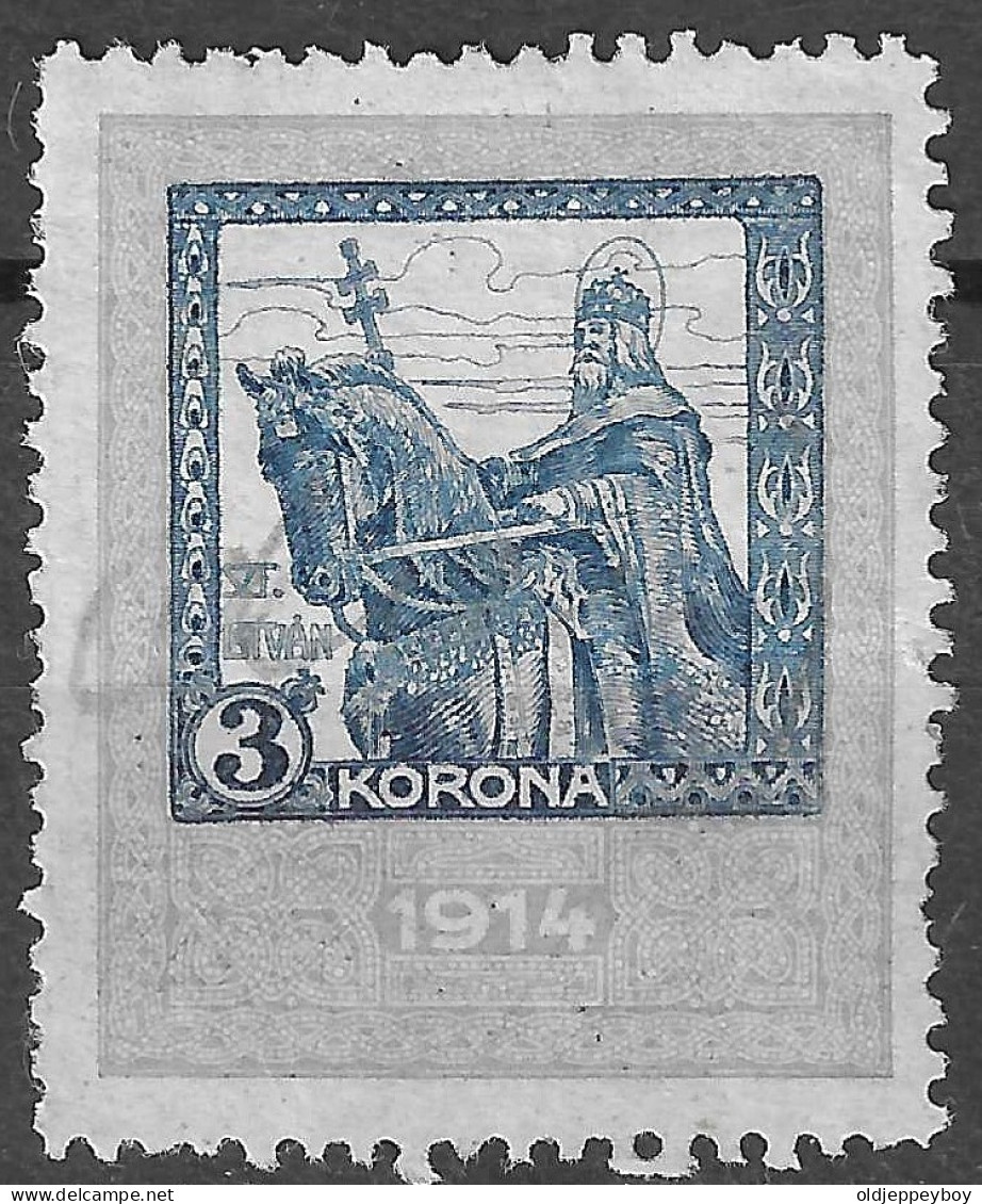 HUNGARY MAGYAR 1914: Revenue Stamp, 3 Korona, Used - Steuermarken