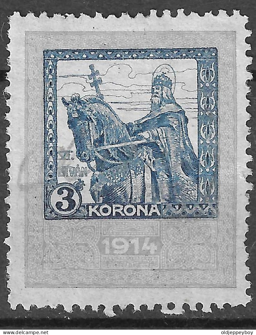 HUNGARY MAGYAR 1914: Revenue Stamp, 3 Korona, Used - Steuermarken