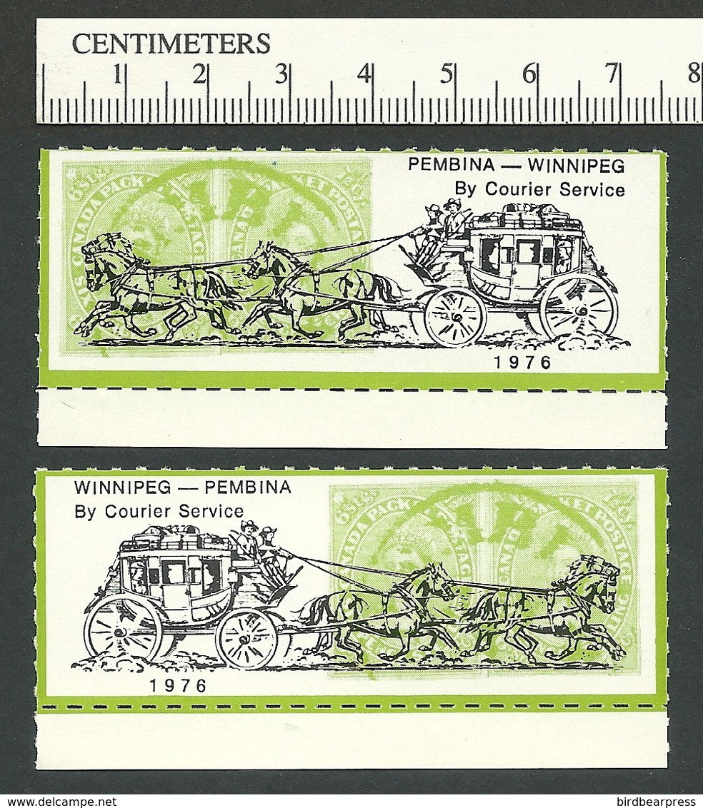 B57-20 CANADA-USA Winnipeg Pembina Bileski Local Post 1976 MNH - Privaat & Lokale Post
